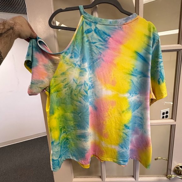 Shein Asymmetric Hem Tie Dye Shirt - 3XL - Picture 2 of 6